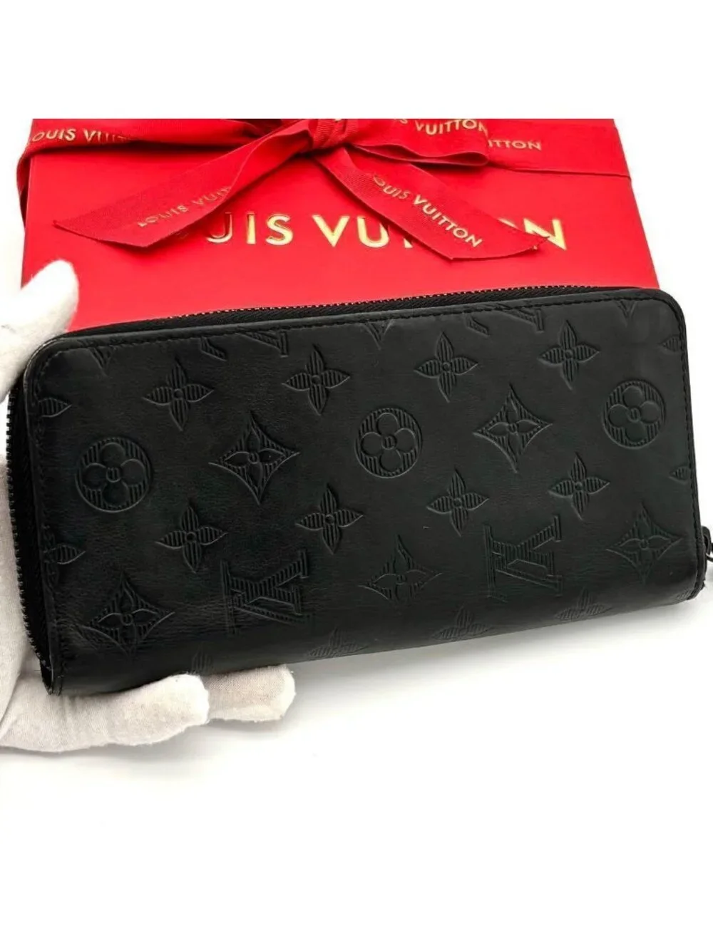 Louis Vuitton Wallet Zippy Monogram Shadow Black